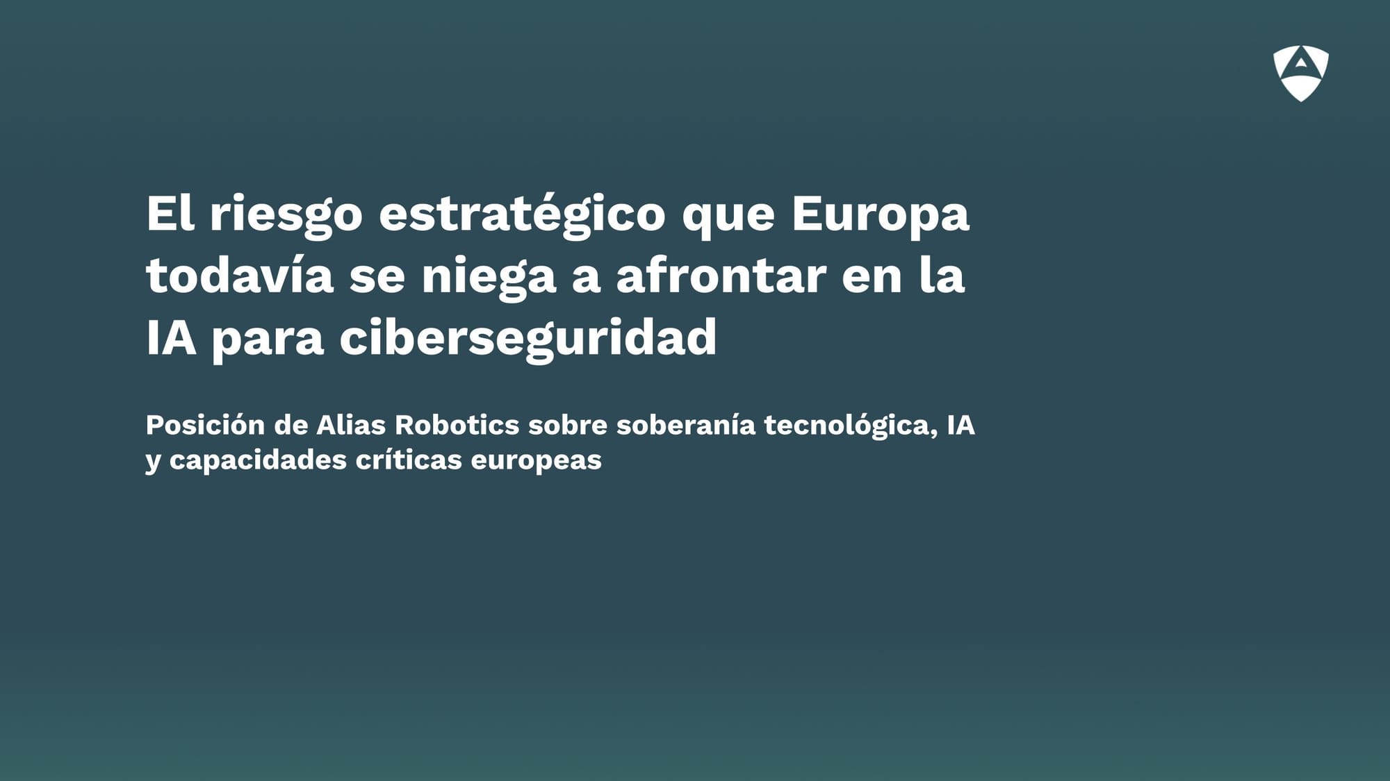 El riesgo estratégico que Europa todavía se niega a afrontar en la IA para ciberseguridad