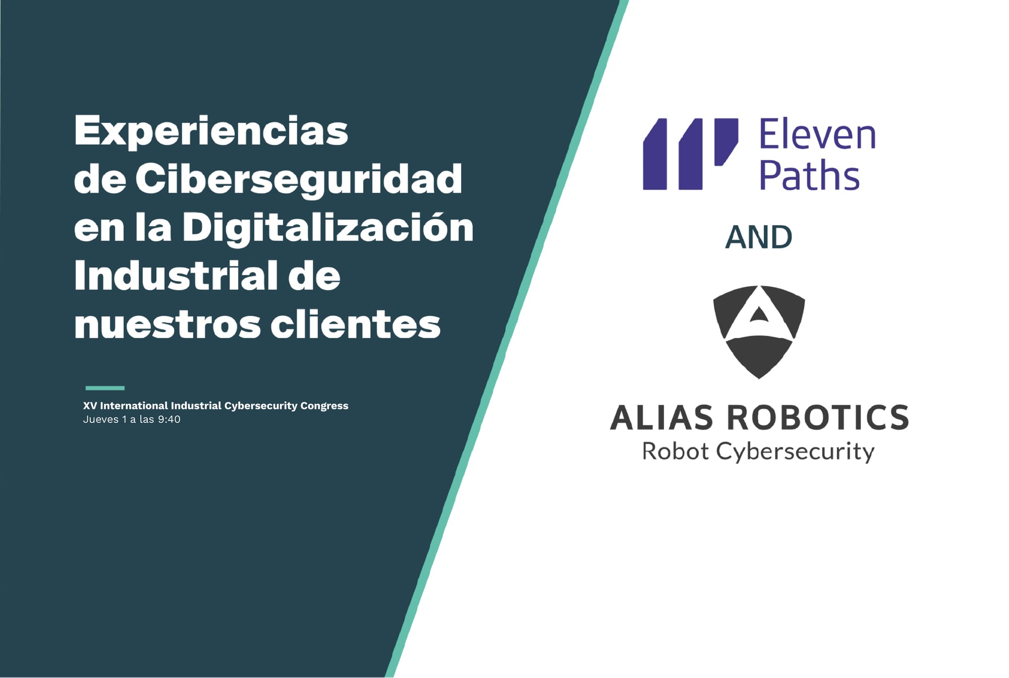 Collaboration with Eleven Paths in the XV International Industrial Cybersecurity Congress