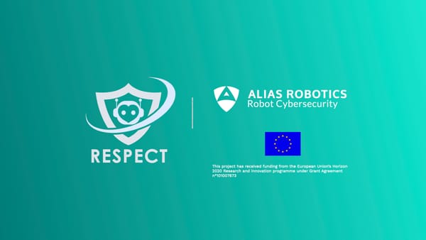 Logos of RESPECT Project, Alias Robotics, and the European Union