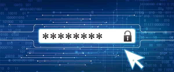 Field for entering the password with asterisks and a padlock